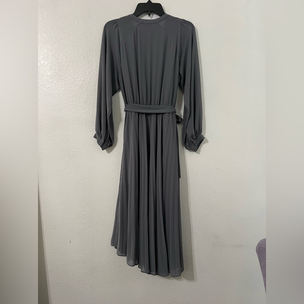 H&M Pleated Midi Dress in Dusty Blue-Gray - Picture 5 of 11